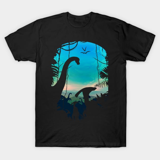 Dino World T-Shirt by clingcling